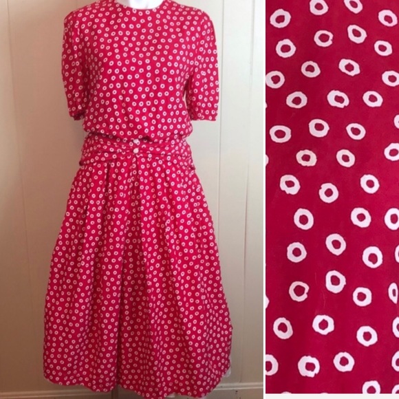red polka dot rockabilly dress